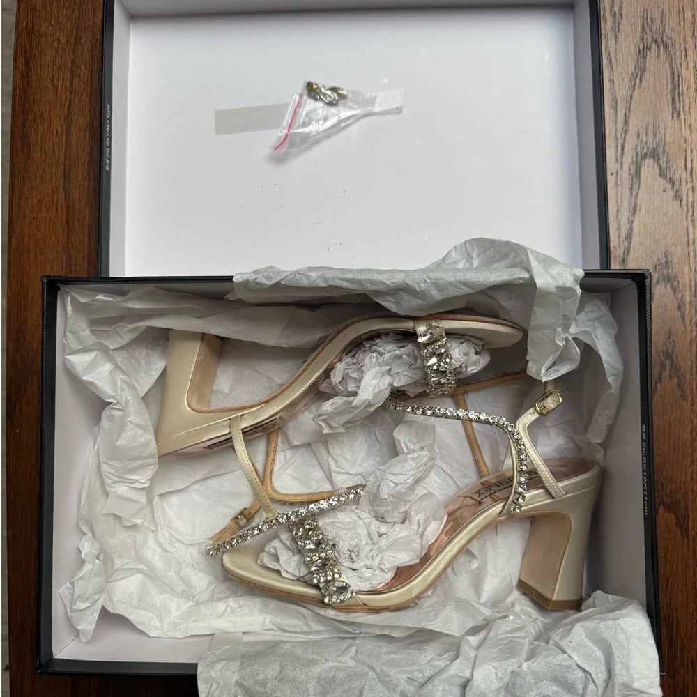 Badgley Mischka Marilee Jeweled Heels Women's Size 6 - Picture 5 of 8